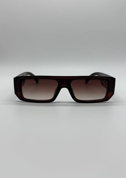 Designer Cheetah Design Sunglasses Dark Transparent Tint