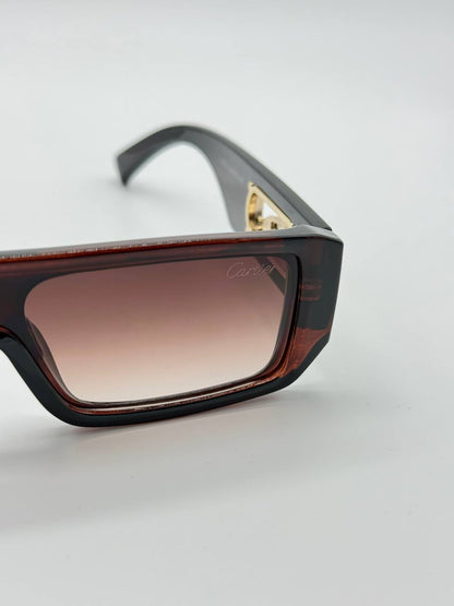 Designer Cheetah Design Sunglasses Dark Transparent Tint